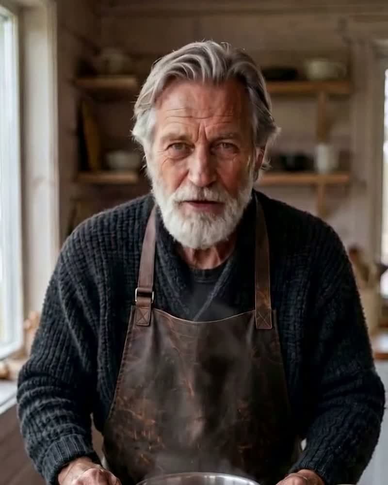 Einar en su cocina, fotograma de un vídeo